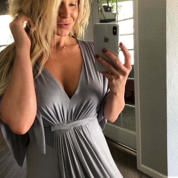 🚫SOLD | Dusty Blue-Grey Maxi - Picture 3 of 7